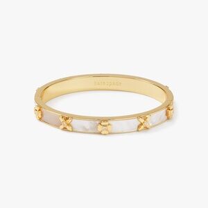 Kate Spade Heritage Bloom Hinged Bangle - Gold/Cream